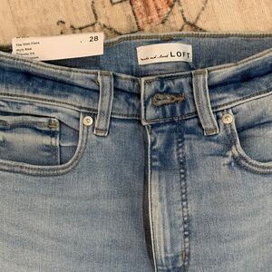 LOFT Light Blue High-Rise Slim Flare Jeans
